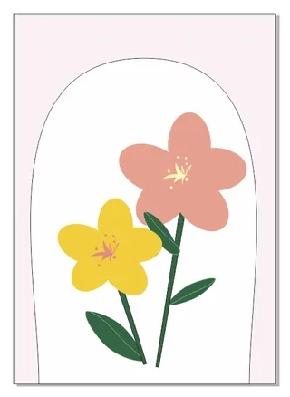 装饰画小花朵清新