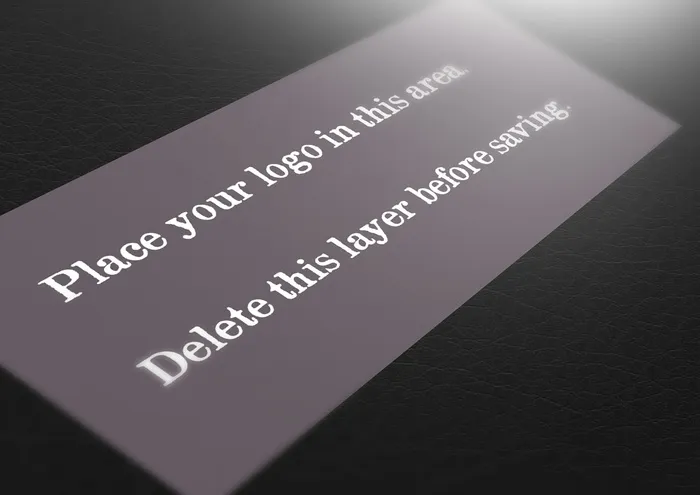 皮革LOGO样机psd模版下载