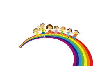 素材彩虹卡通