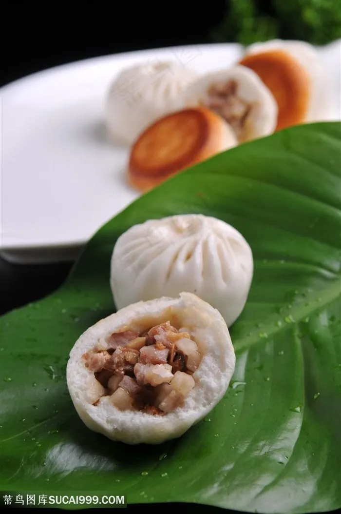 松茸菌煎包的美食图片