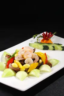 虾仁银杏爆海参 (3)