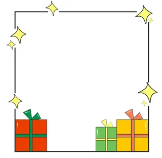 圣诞节礼物红色画框