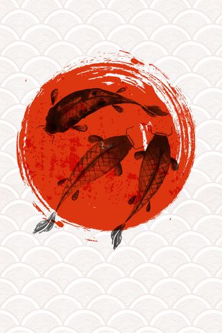 中国风传统水墨古风古典展板边框工笔画PS海报背景平面广告Ai设计素材