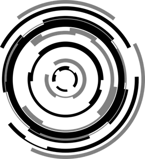 黑白圆形线条科技kv主视觉