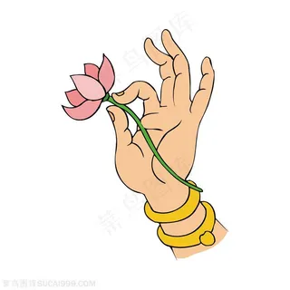 佛手png矢量莲花手拿一朵莲花图片 佛手png矢量莲花手拿一朵莲花图片