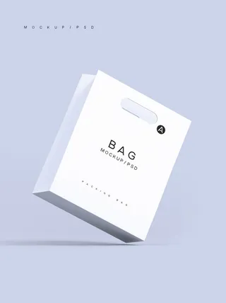 白色手提袋样机