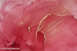 酒红色鎏金炫彩轻纱大理石油彩底纹背景