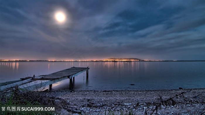 湖畔美景风景画壁纸