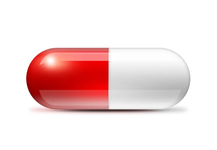 红色胶囊立体图