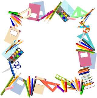 学习工具材料卡通边框少儿兴趣班素材