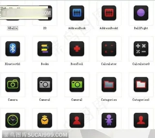 271个黑色iPhone图标 像素60*60