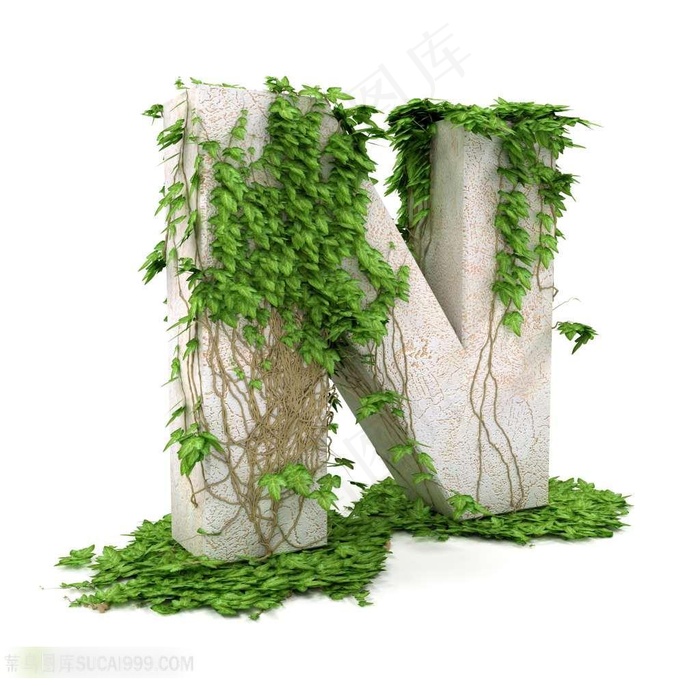 3D字母N设计素材