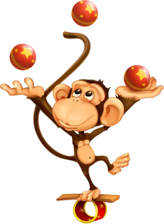 小猴子杂耍卡通