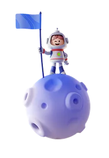 卡通星球宇航员恐龙怪兽素材png三维免扣