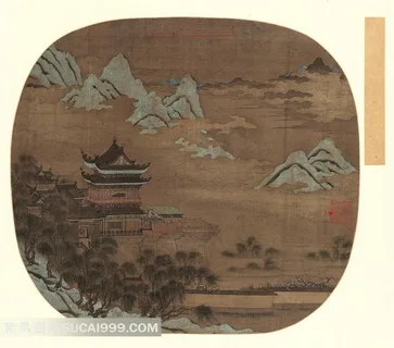 明 佚名 云山楼阁图60X68北京故宫 明 佚名 云山楼阁图60X68北京故宫