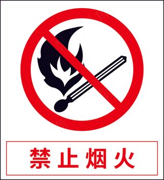 禁止烟火矢量图标识