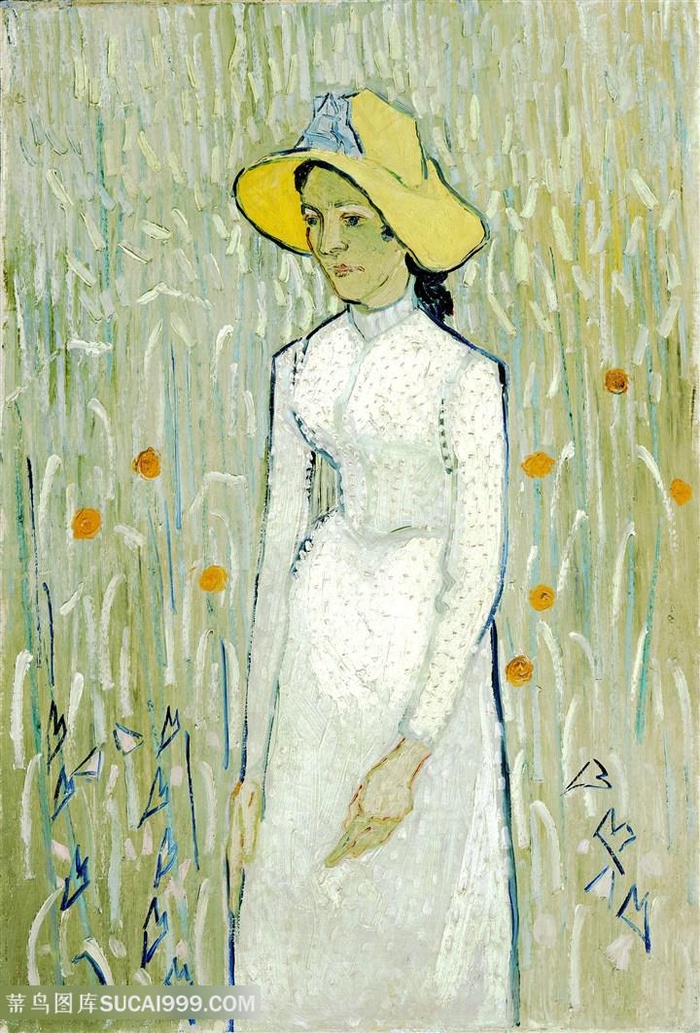 白衣女孩唯美装饰画世界名画