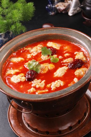 铜锅酸汤炖羊脑38元一份 (2)