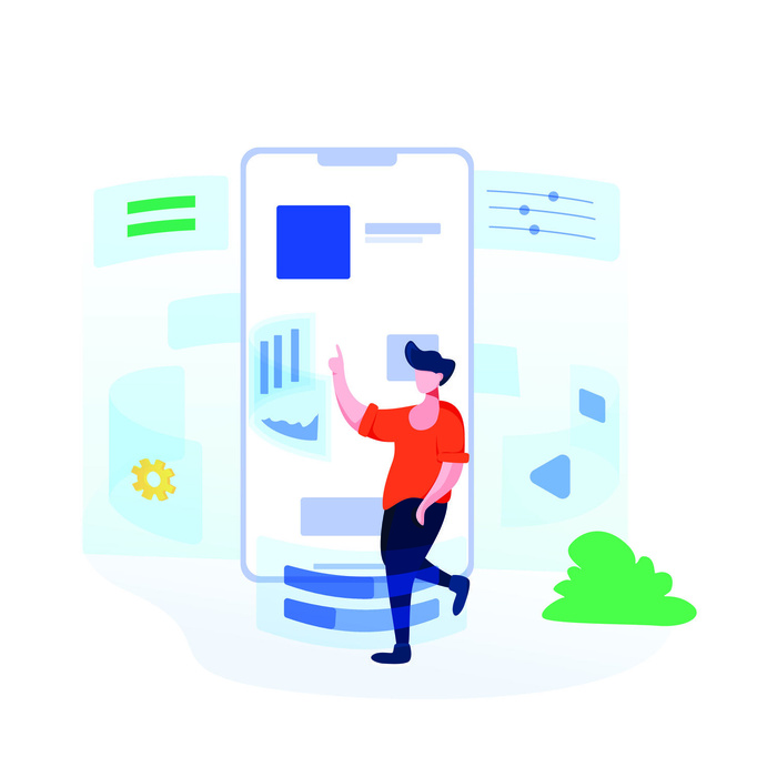 扁平化人物场景办公互联网等距ai矢量设计网页海报UI素材插画