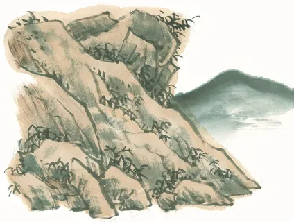 水墨山石国画图片素材 水墨山石国画图片素材
