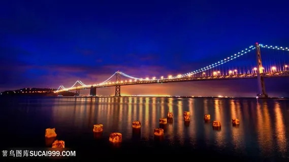 海景夜景高架桥壁纸