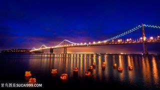 海景夜景高架桥壁纸