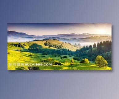 清新山林摄影图片