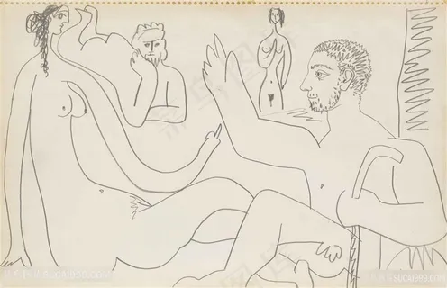 毕加索时尚线描高清装饰画 毕加索时尚线描高清装饰画