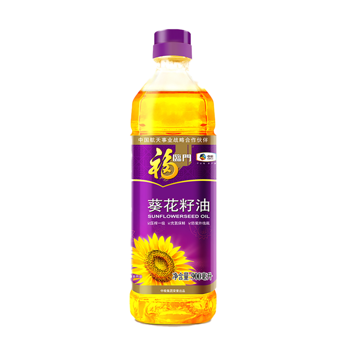 中粮福临门葵花籽油1.8升超市商品白底图免抠实物摄影png格式图片透明底