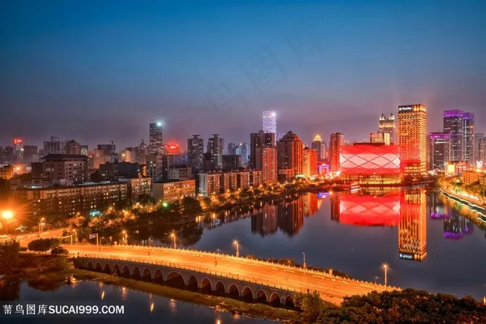 武汉楚河夜景图片