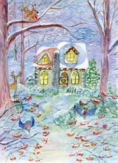 圣诞节油画背景