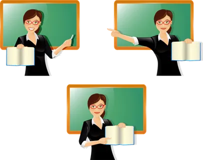 女老师上课卡通少儿兴趣班素材