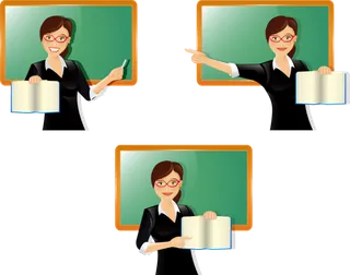 女老师上课卡通少儿兴趣班素材