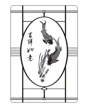 车挂模板-吉祥如意2cdr矢量模版下载