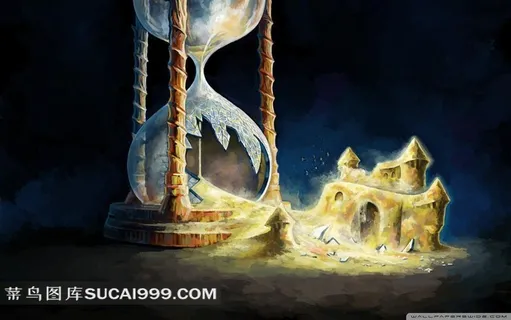 破碎许愿瓶插画图