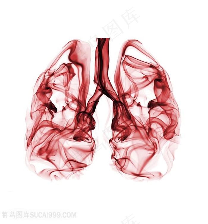 创意烟雾肺图片