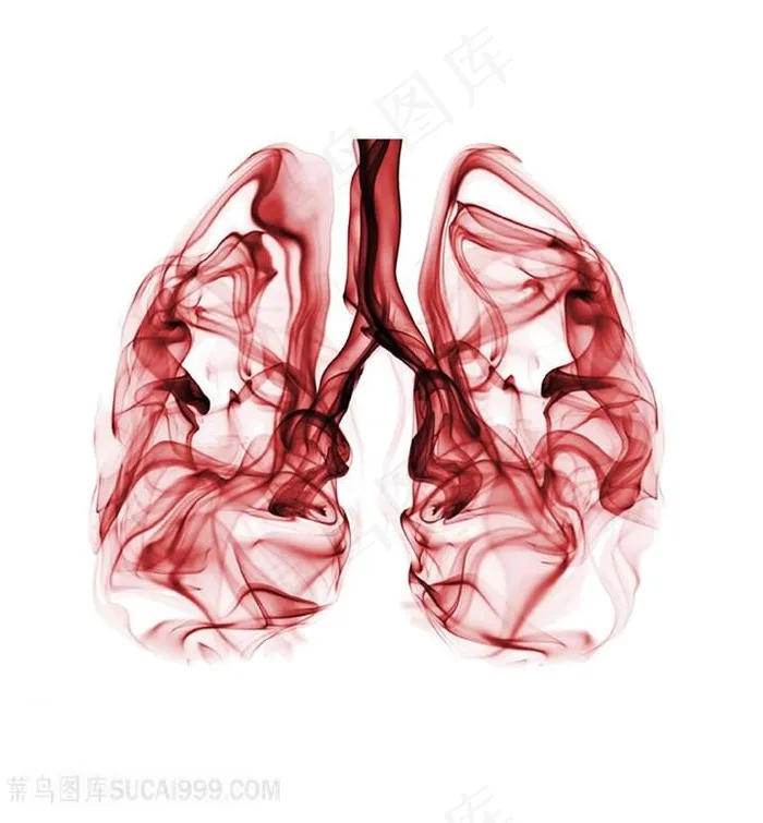 创意烟雾肺图片