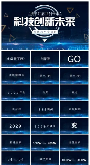 科技创新未来行业通用PPT模板预览图
