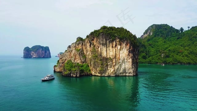 岩石, 海, 礁, 岛, 水, 旅行, 孤独, 鸟瞰图