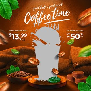 设计棕色咖啡海报