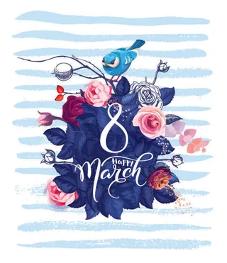 三八妇女节女神节贺卡素材