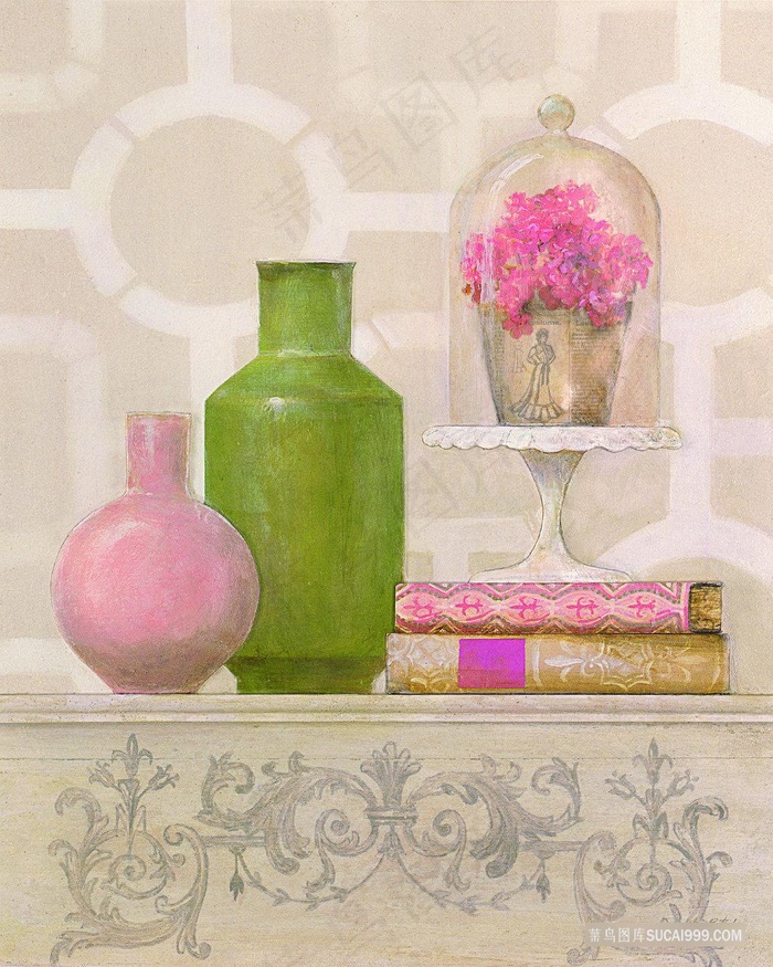 静物瓶子艺术油画