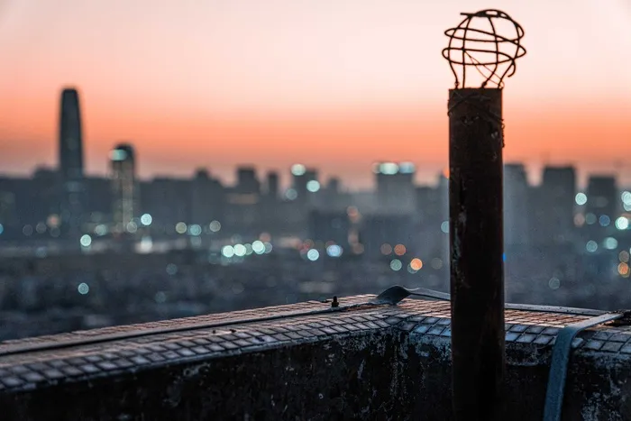 楼顶的夜景