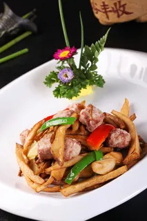 野山菌炒鹅肝 (1)