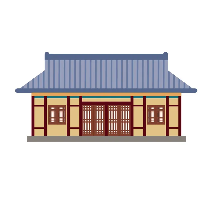 复古中国风国潮古建筑插画手绘高楼古塔AI素材亭子png免抠图ai矢量模版下载
