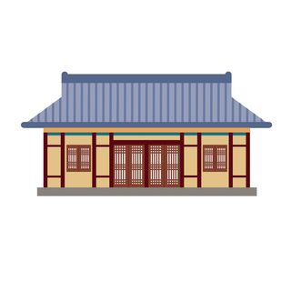 复古中国风国潮古建筑插画手绘高楼古塔AI素材亭子png免抠图