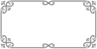 欧式复古线条边框花纹AI矢量LOGO角框花边分割线设计PSD卡片素材