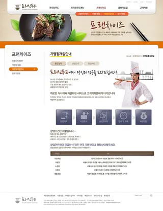 韩式网页设计PSD源文件素材清新淡雅风橙色