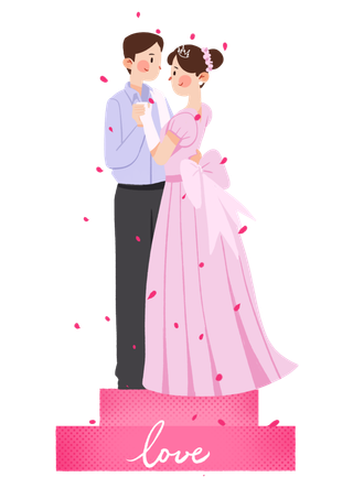 婚纱卡通人物婚礼白纱结婚婚纱摄影手绘