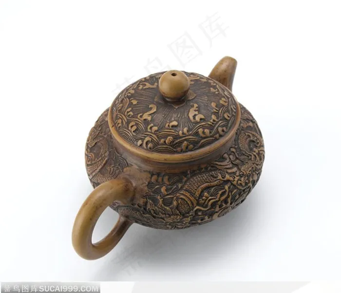 中华传统茶艺-龙纹紫砂壶
